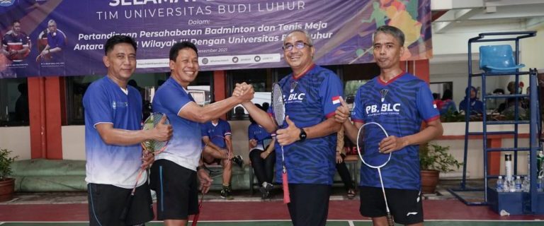 Universitas Budi Luhur dan LLDIKTI III Jalin Silaturahmi Lewat Badminton dan Tenis Meja