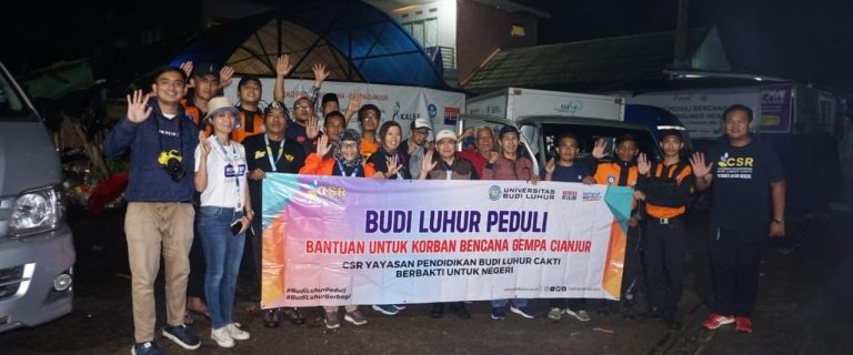CSR Budi Luhur Beri Bantuan Logistik ke Korban Gempa Cianjur